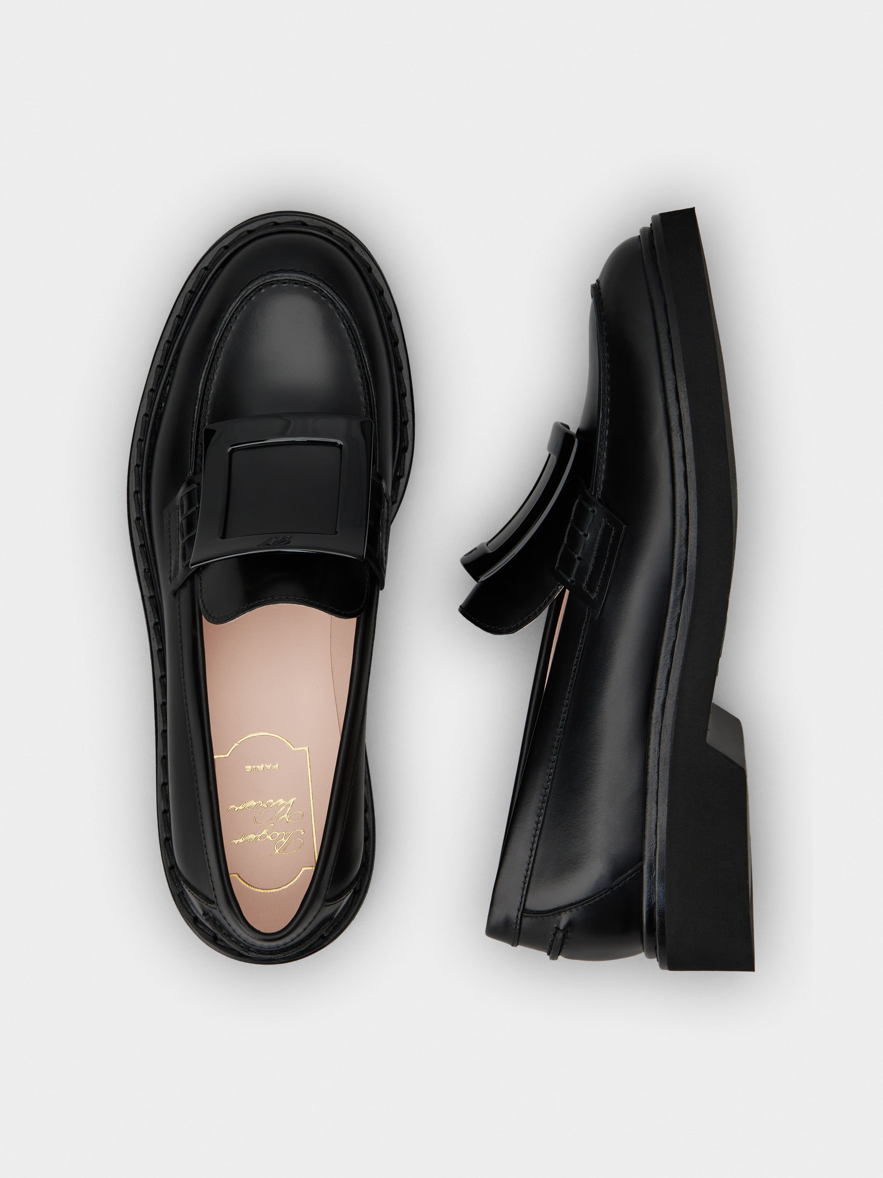 Viv' Rangers Metal Buckle Loafers in Leather - 4