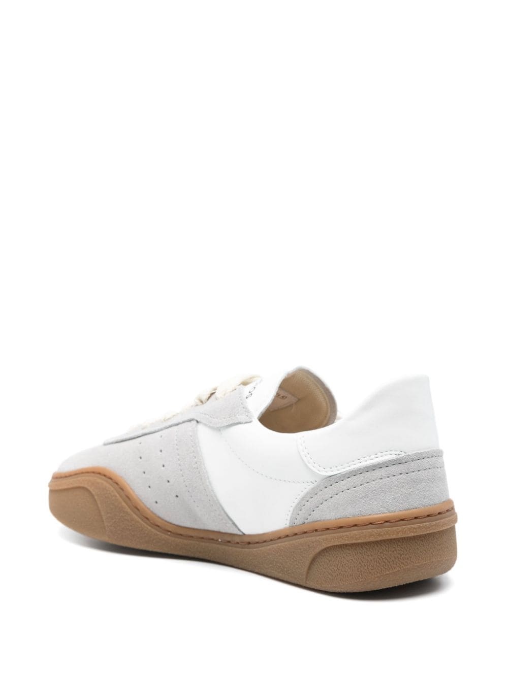 panelled-design leather sneakers - 3