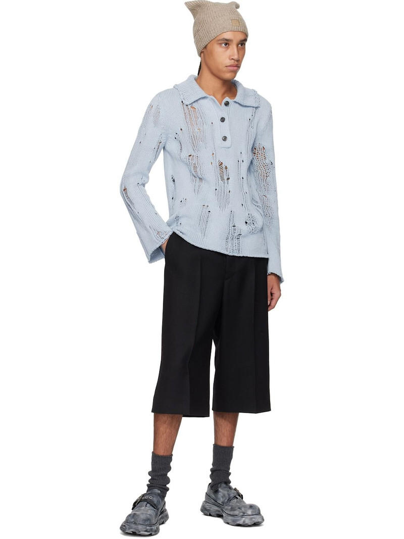 Acne Studios Blue Knit Polo outlook