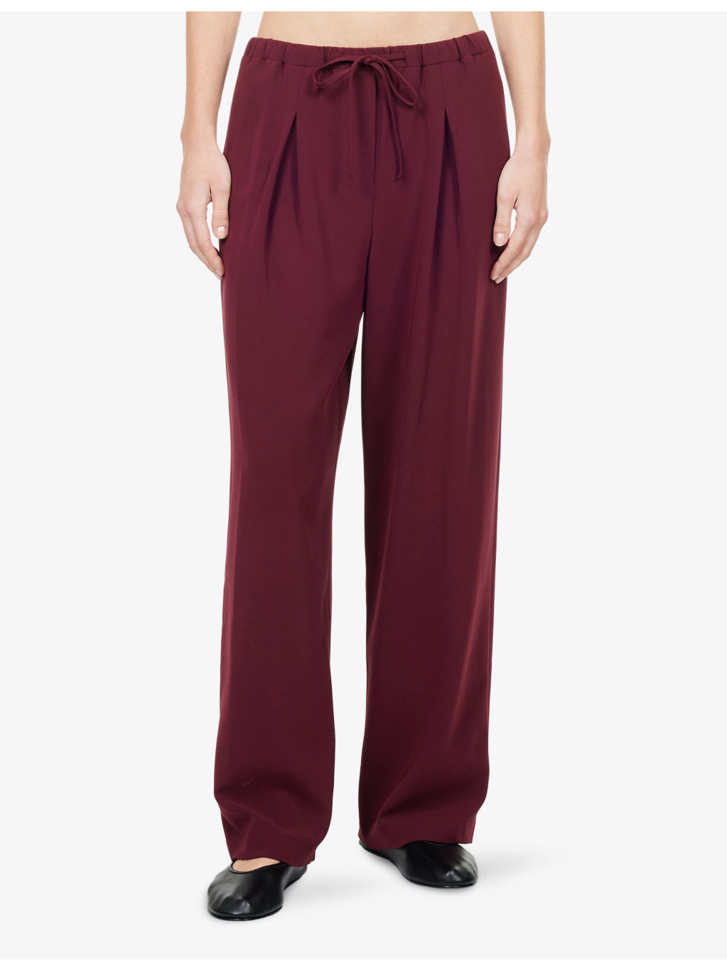 Pleated Relaxed-Fit Woven Trousers - 3