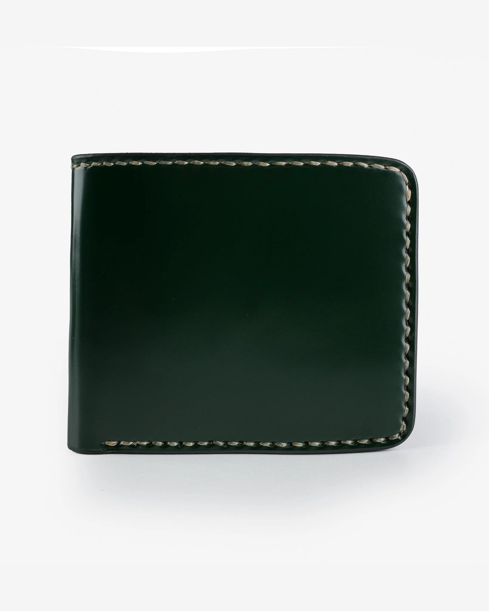 SLIMLINE SMALL SHELL CORDOVAN WALLET - GREEN - 1