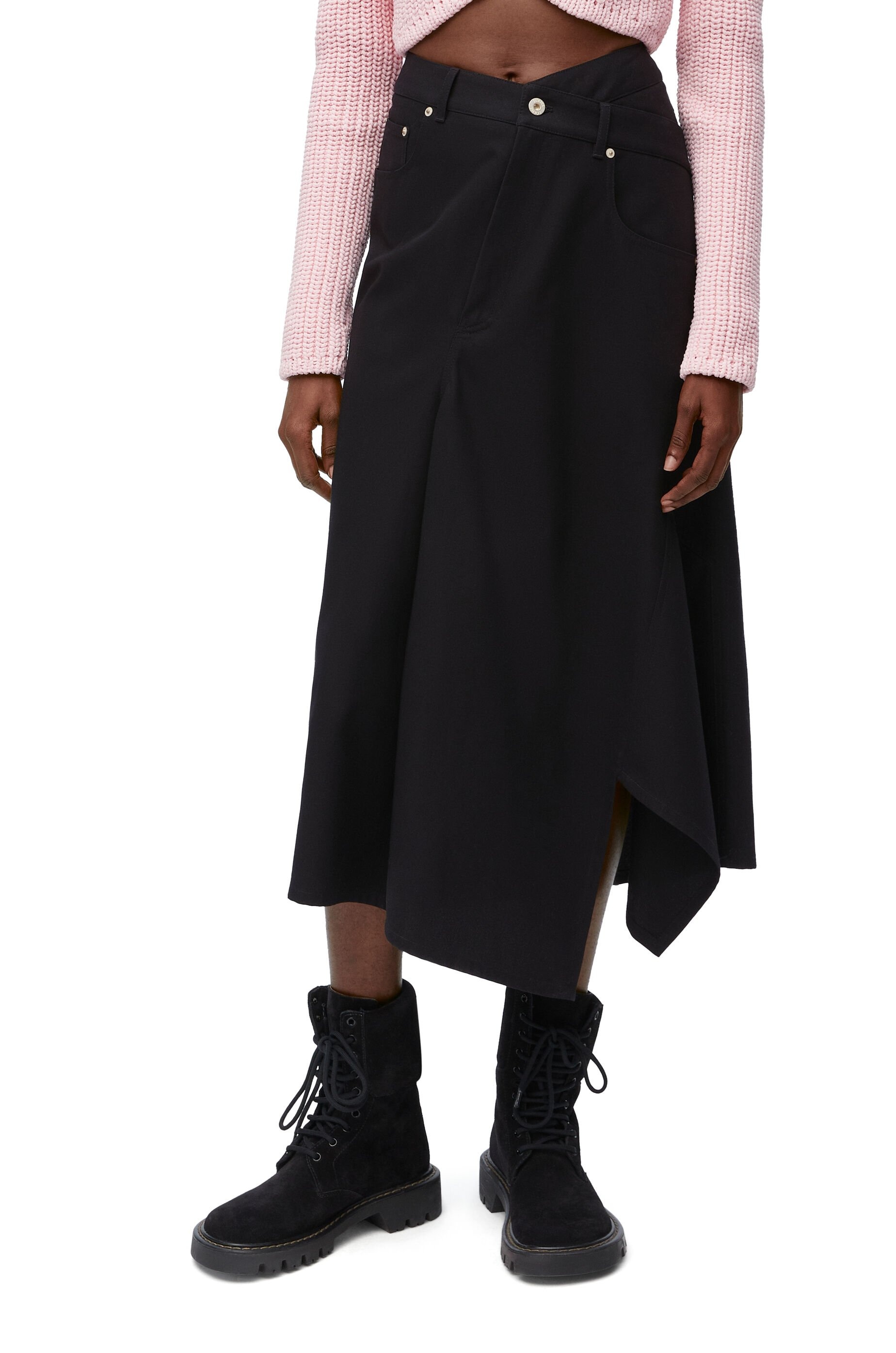 Asymmetric skirt in cotton - 3