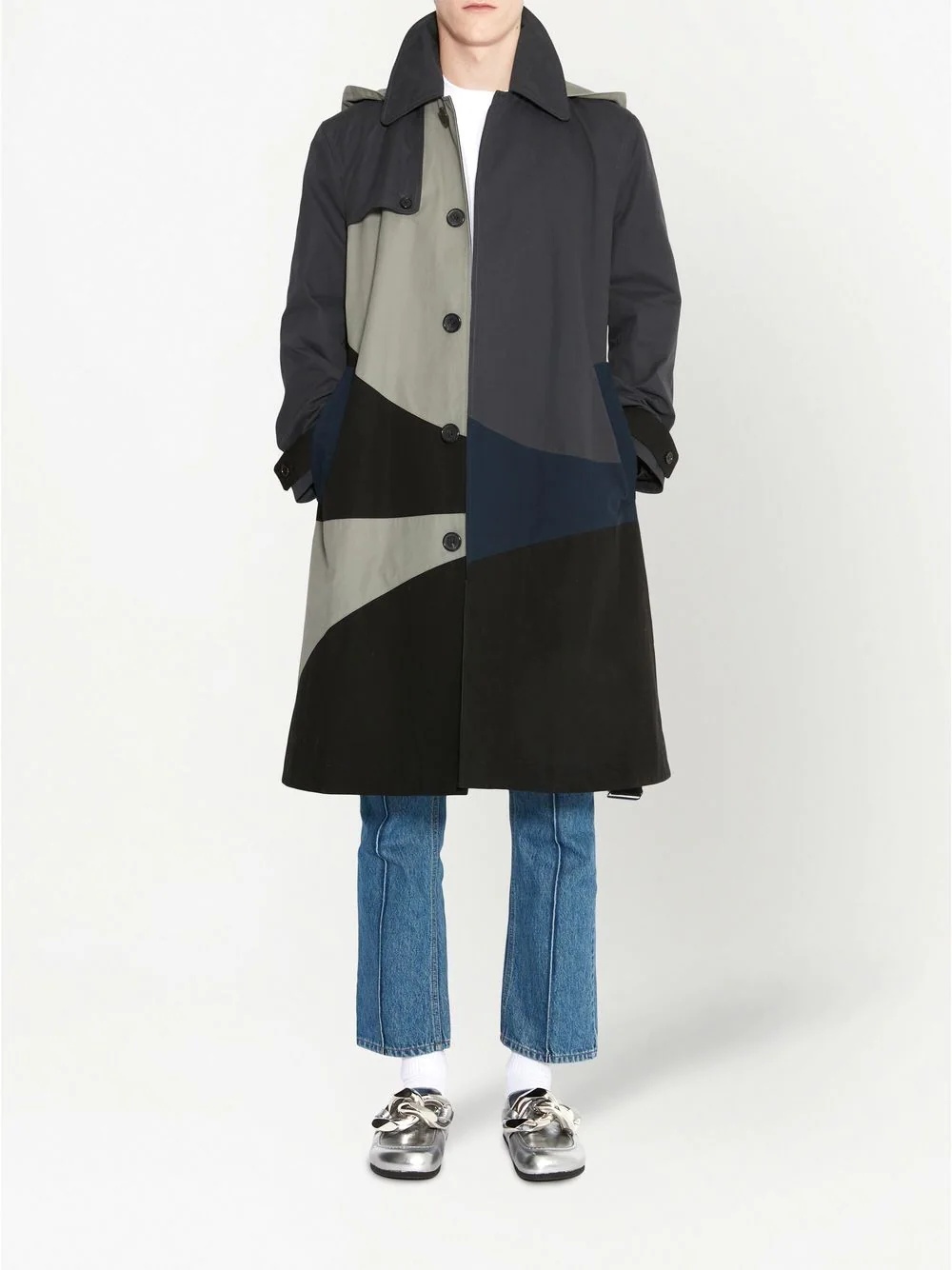 multi-panel trench coat - 3