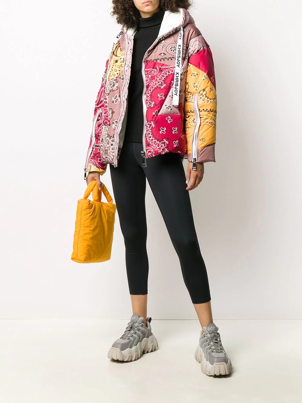 bandana-print puffer jacket - 2