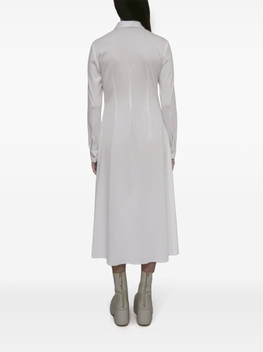 cotton shirt dress - 4