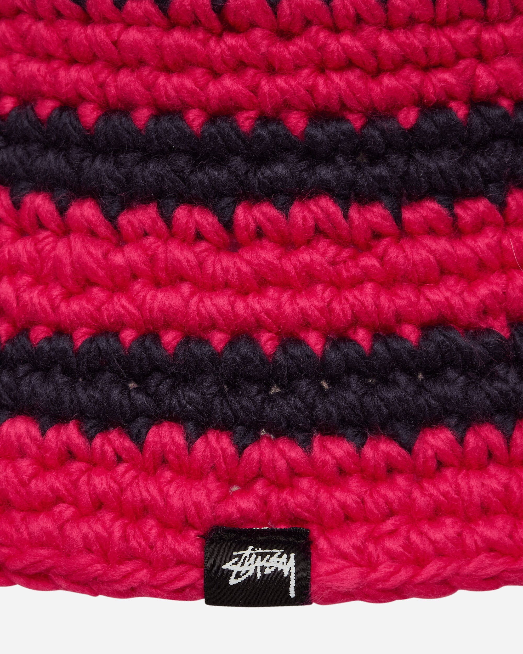 Stüssy Swirl Knit Bucket Hat Hot Pink | slamjam | REVERSIBLE Stüssy Swirl Knit Bucket Hat Hot Pink | slamjam | REVERSIBLE