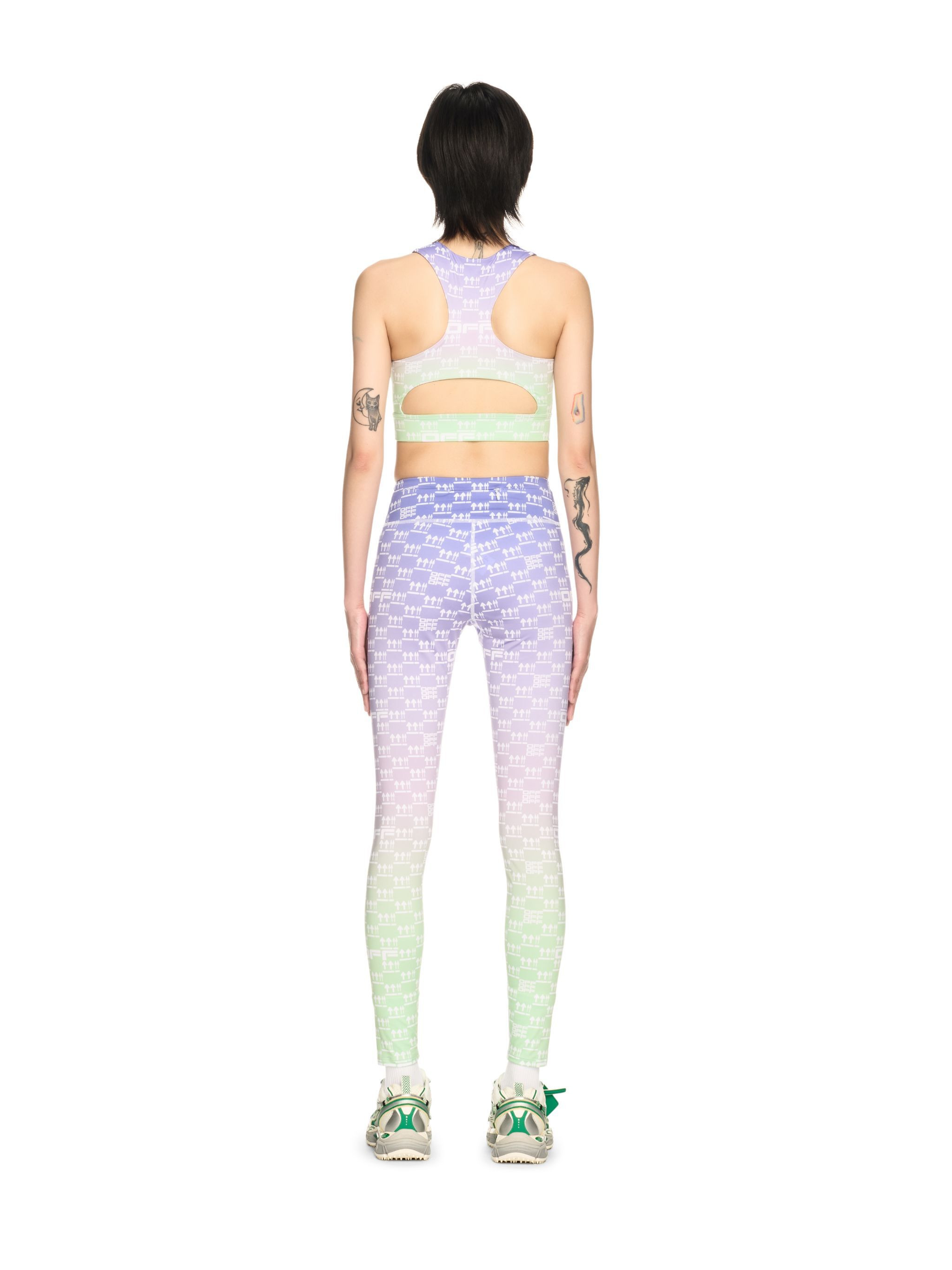 Purple/green Double Arrow Cut-out Bra - 4