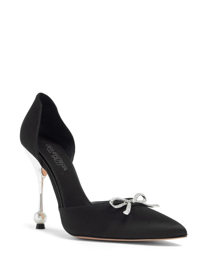 GIAMBATTISTA VALLI 105mm bow-embellished satin pumps outlook