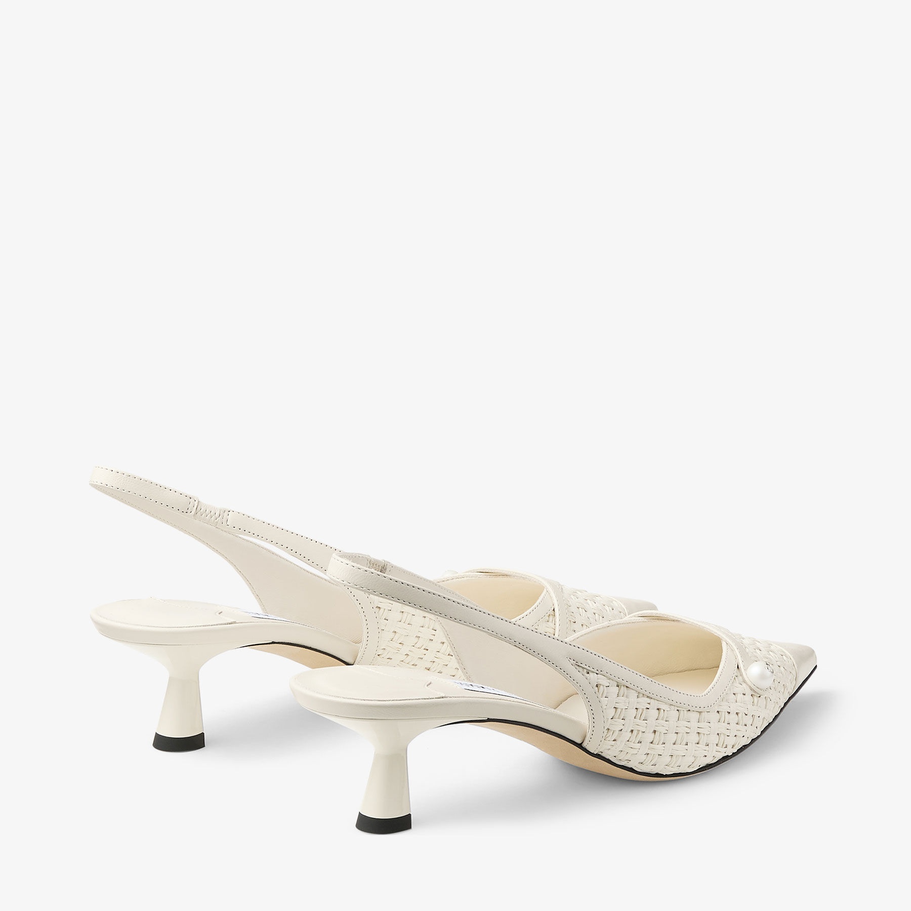 Amita 45
Latte Leather and Raffia Pumps - 6