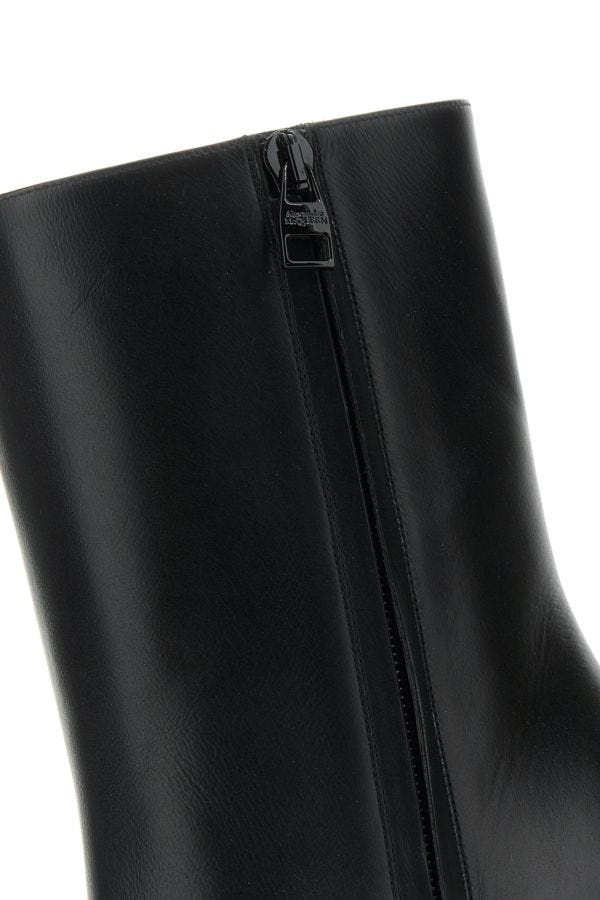 Black leather Armadillo ankle boots - 4