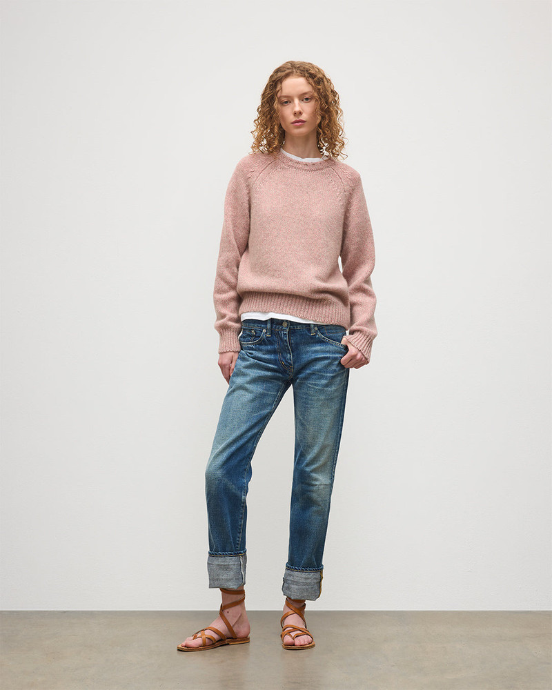 Johnstons of Elgin Bay Orange Marl Cashmere & Cotton Jumper outlook