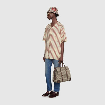 GUCCI Double G stripe bowling shirt outlook