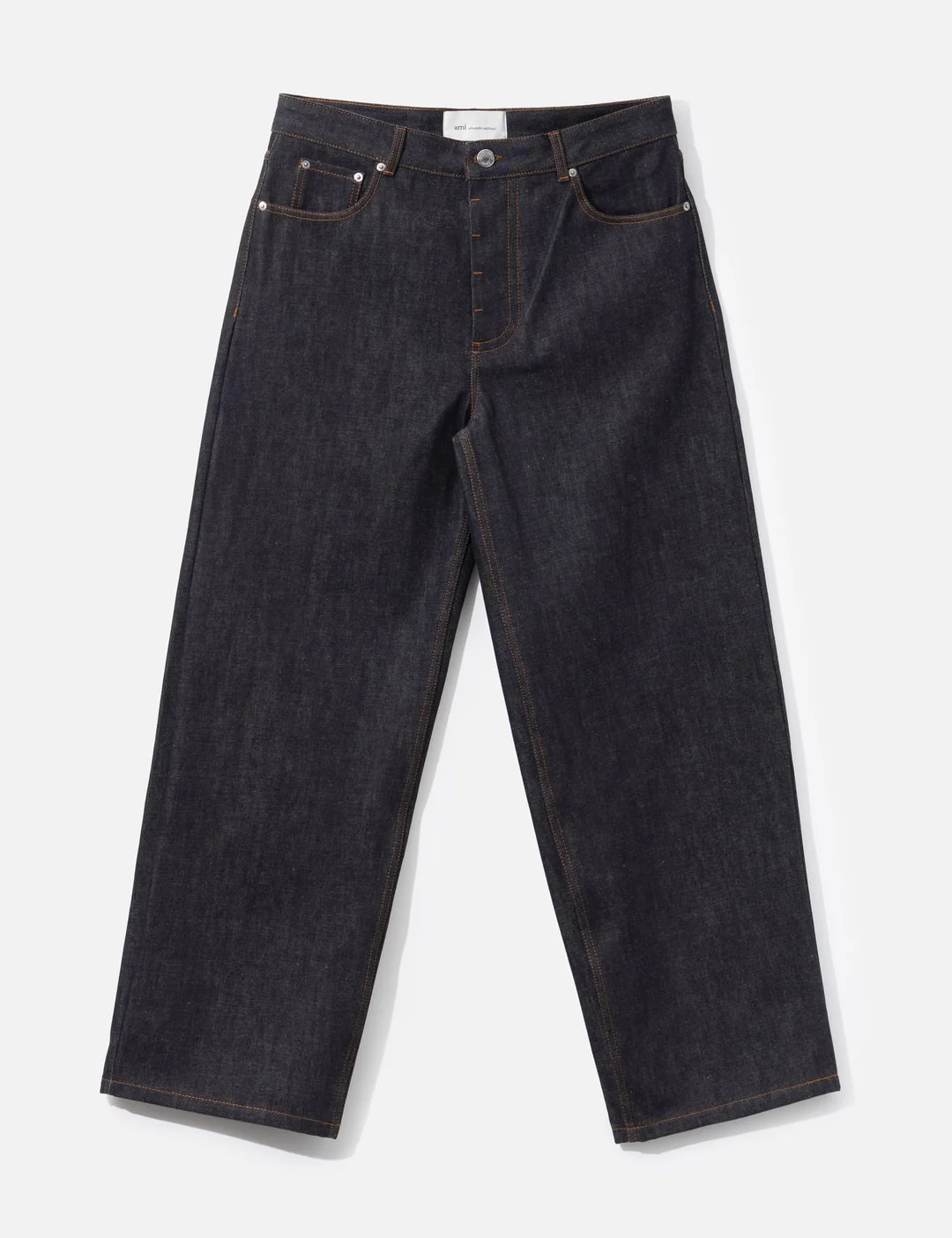 BLUE BAGGY-FIT COTTON JEANS - 1