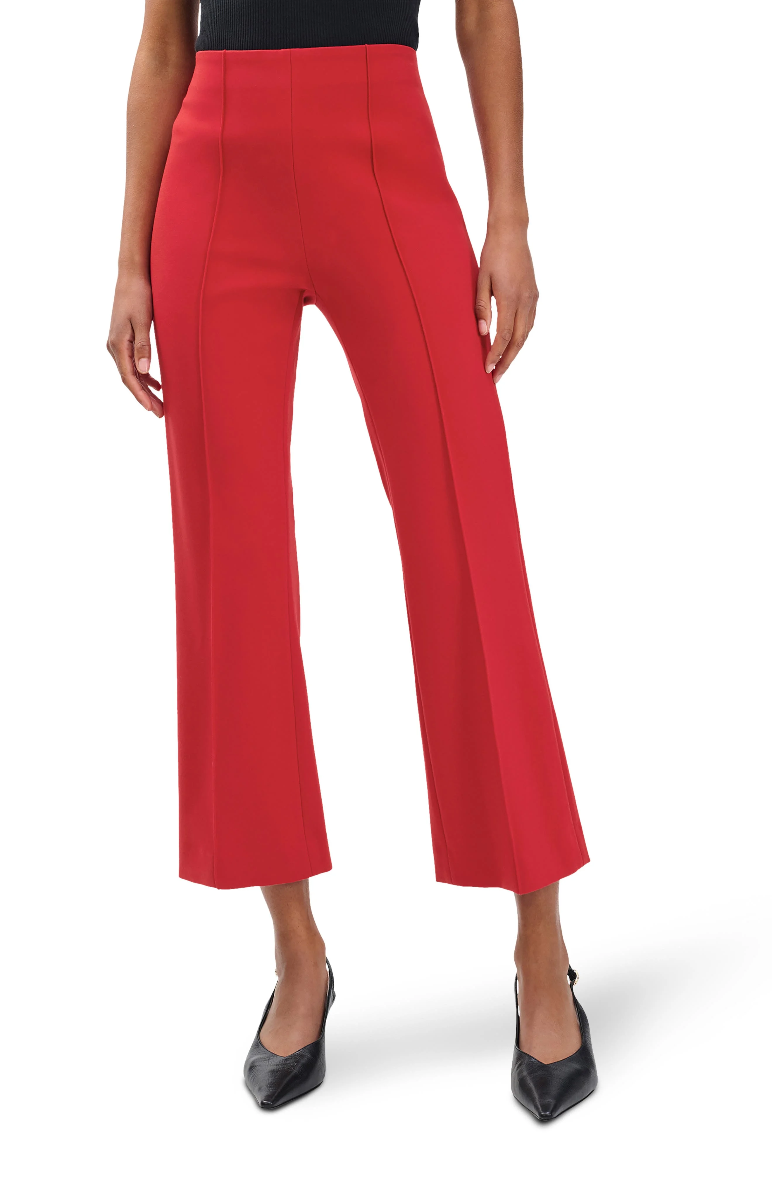 rag & bone Irina Ponte Kick Flare Pants in Dark Cherry at Nordstrom - 1