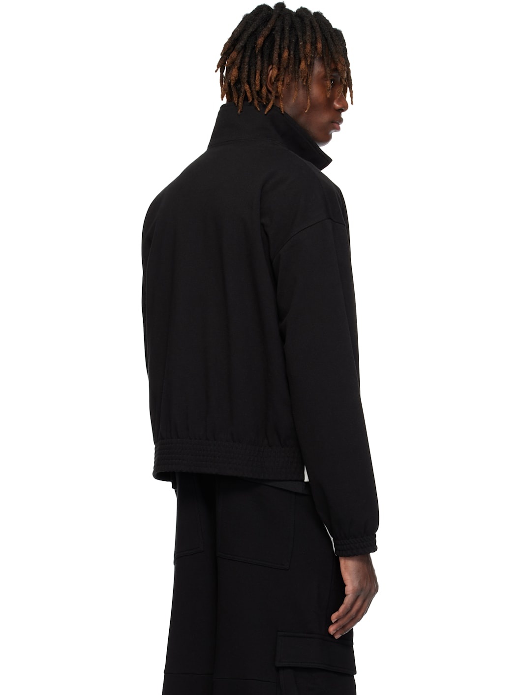 Black Contrast Track Jacket - 3