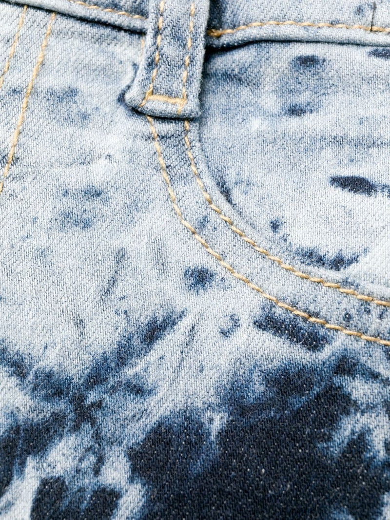 bleached high-waisted 마른 청바지 6