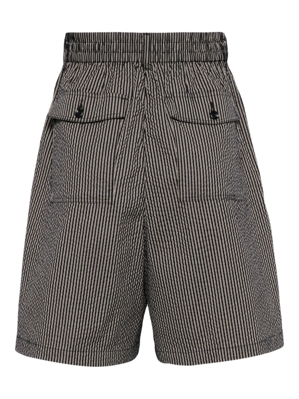 vertical-print cotton-blend shorts - 2