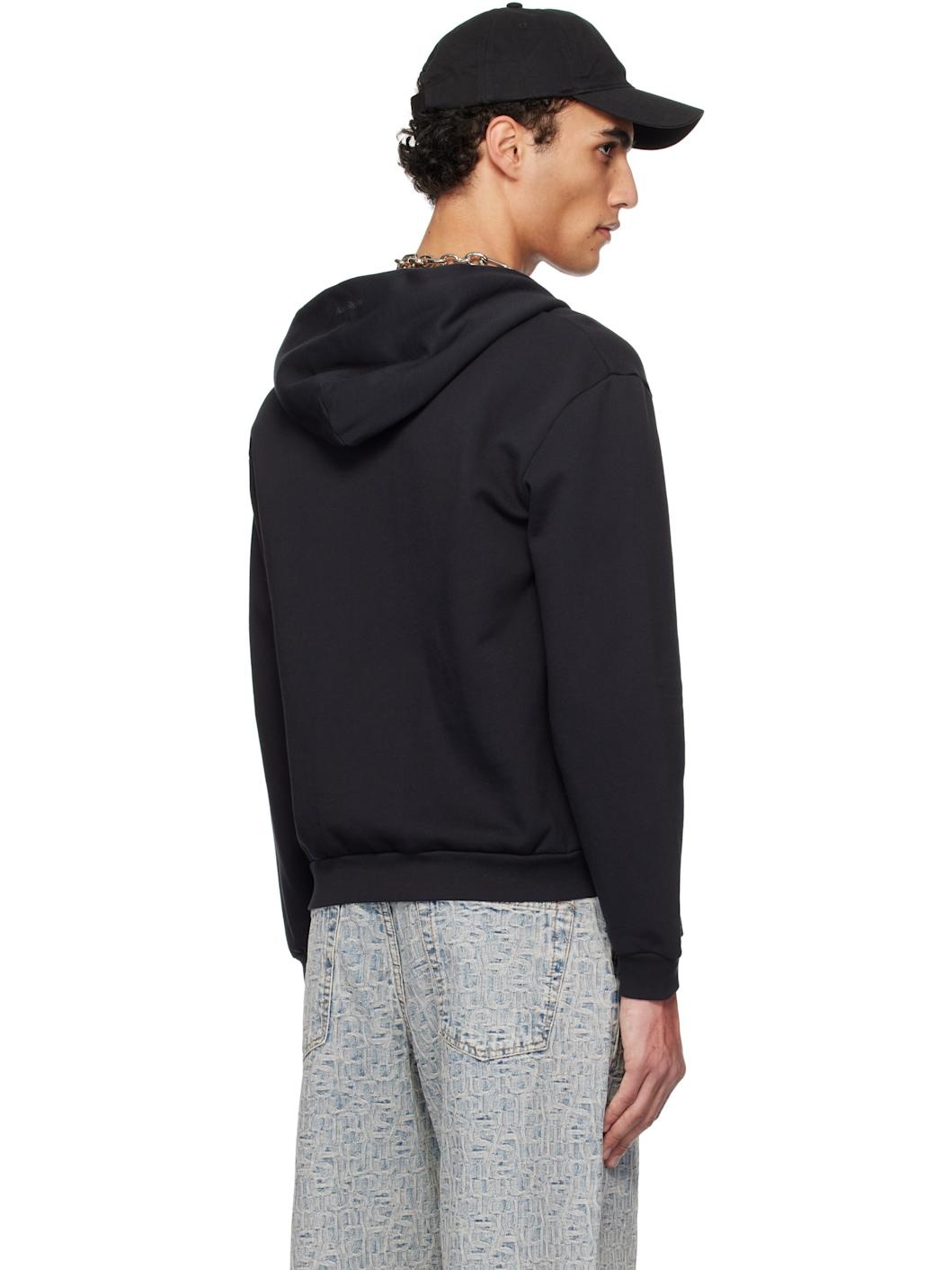 Black Zipper Hoodie - 3