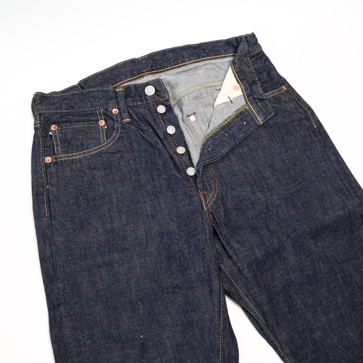 1110W Tapered Selvedge Denim 13.7oz One Wash Indigo - 4