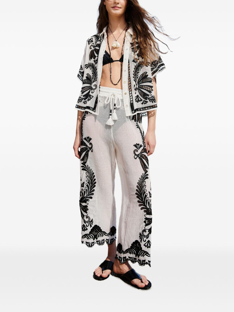 FARM RIO drawstring floral trousers outlook
