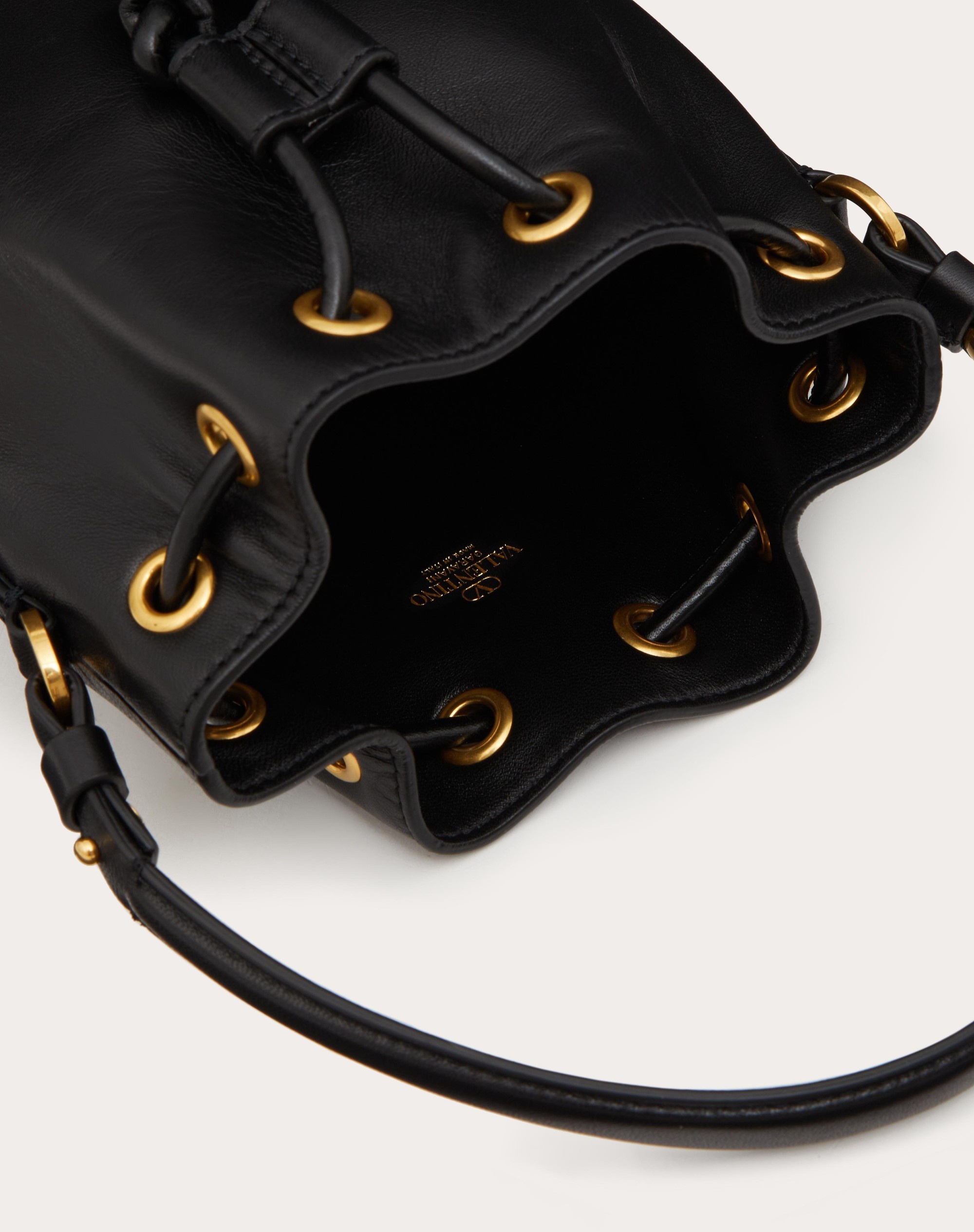 MINI VLOGO SIGNATURE BUCKET BAG IN NAPPA LEATHER - 6