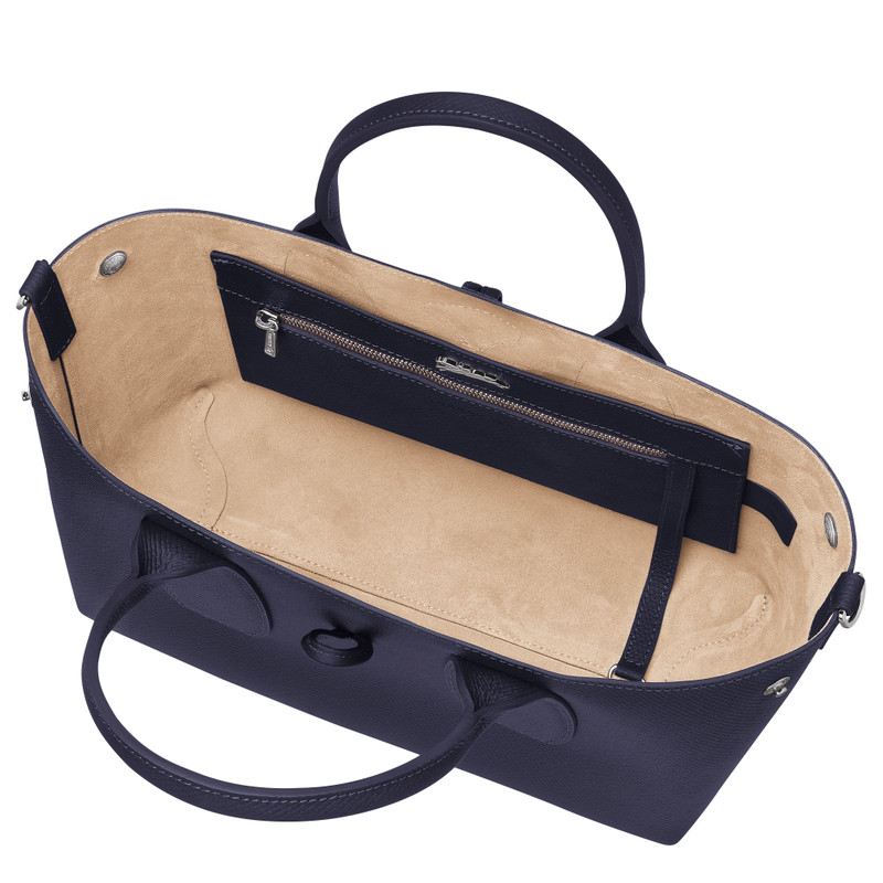 Roseau M Handbag Bilberry - Leather 6