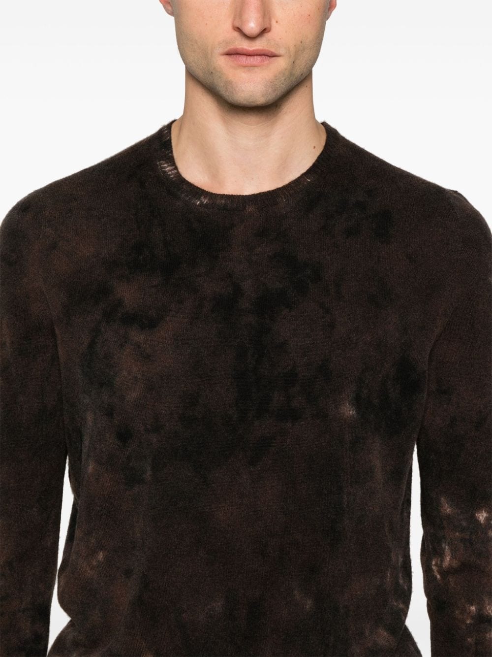 bleached-effect cashmere jumper - 5