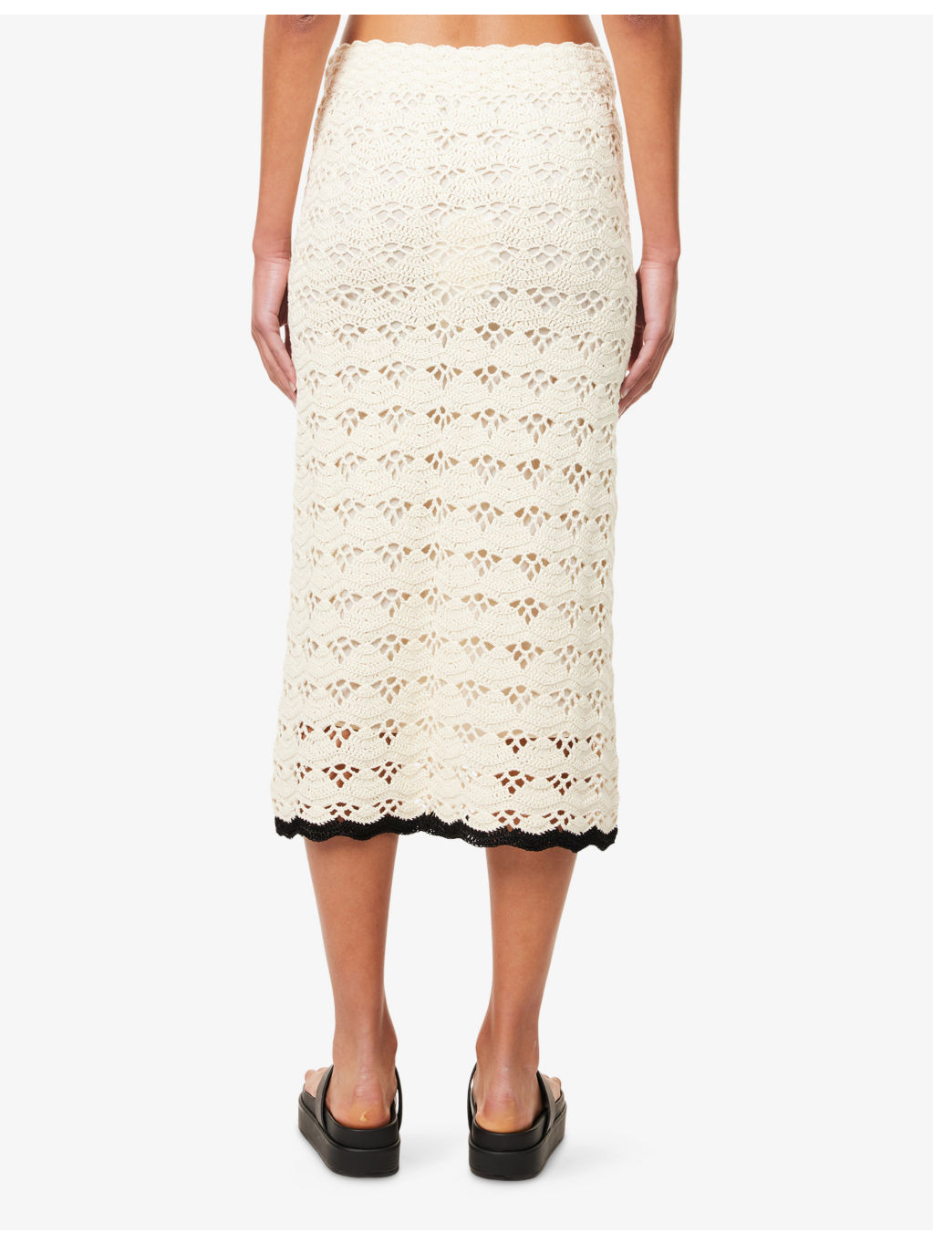 Rhiannon Cotton Crochet Maxi Skirt - 4