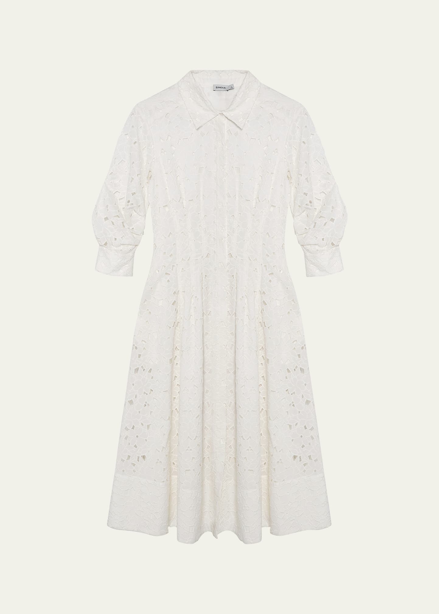 Jazz Embroidered Midi Shirtdress - 1
