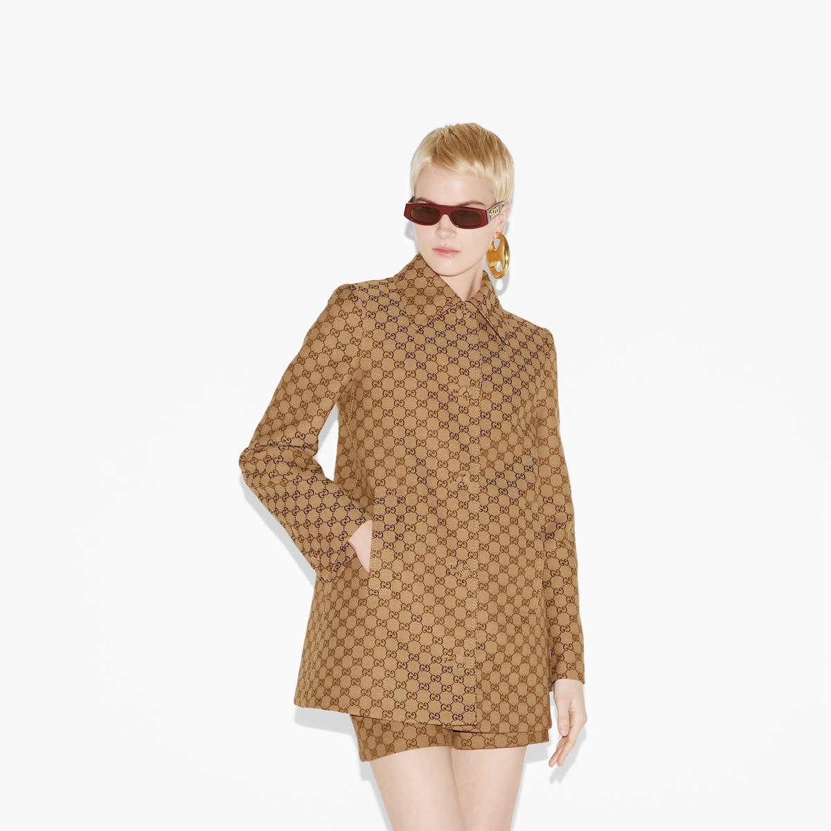 GG canvas coat - 3