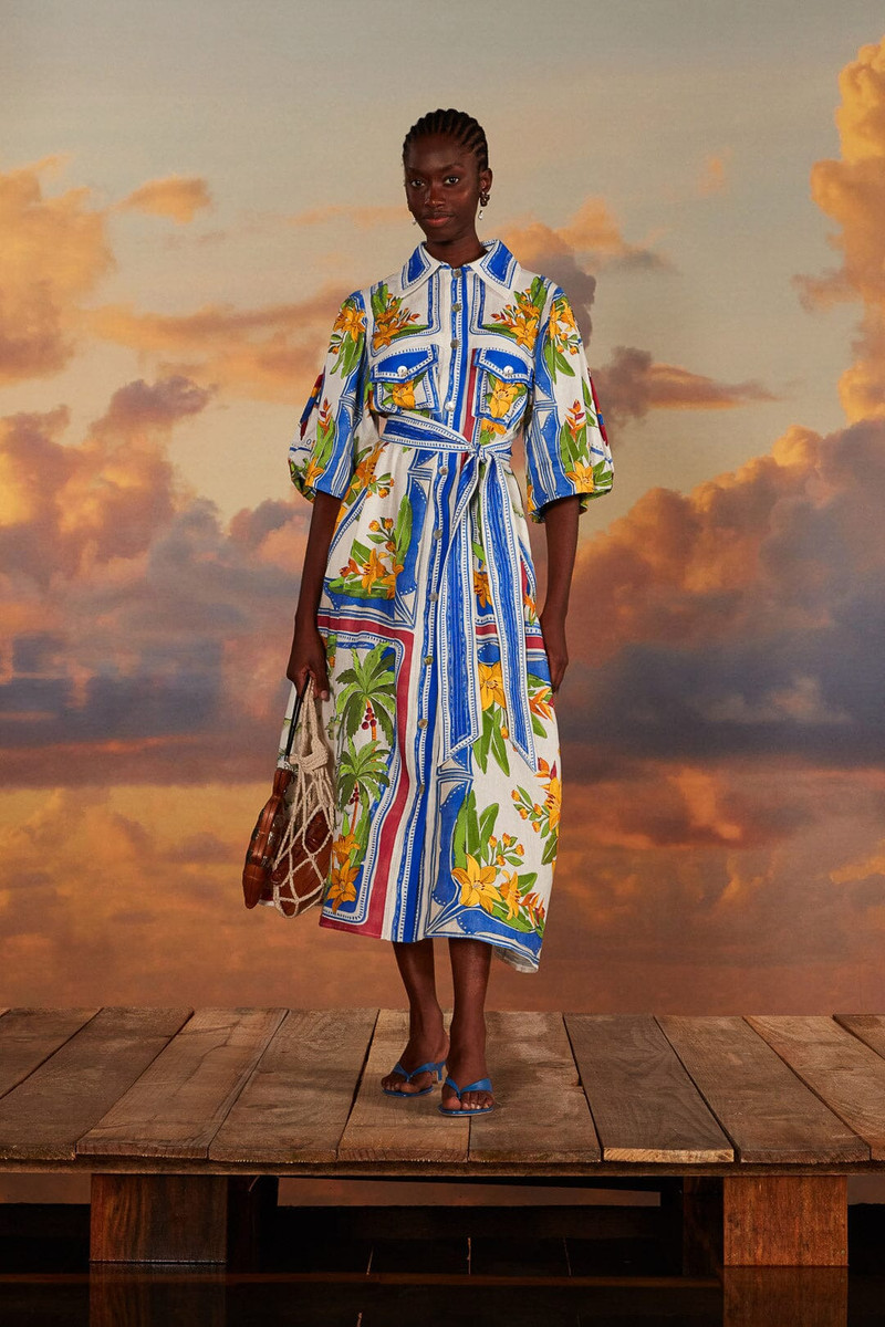 Off-White Tropical Destination Midi Dress 1