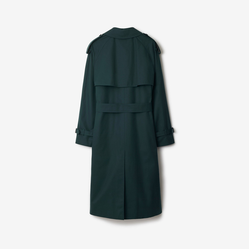 Long Cotton Blend Trench Coat 7