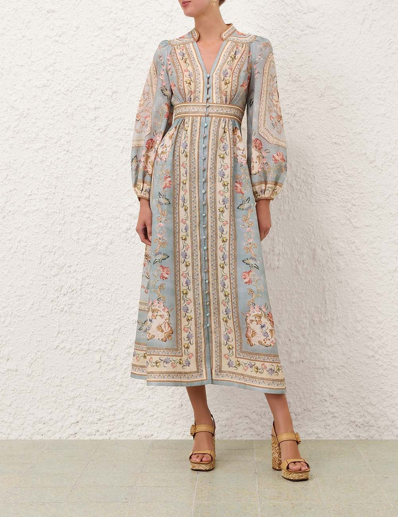Zimmermann ROSELIGHT PLUNGE MIDI DRESS outlook