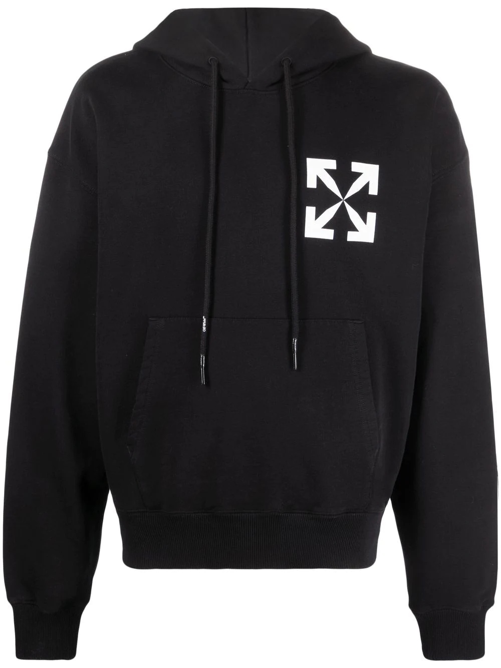 Arrows logo-print cotton hoodie - 1