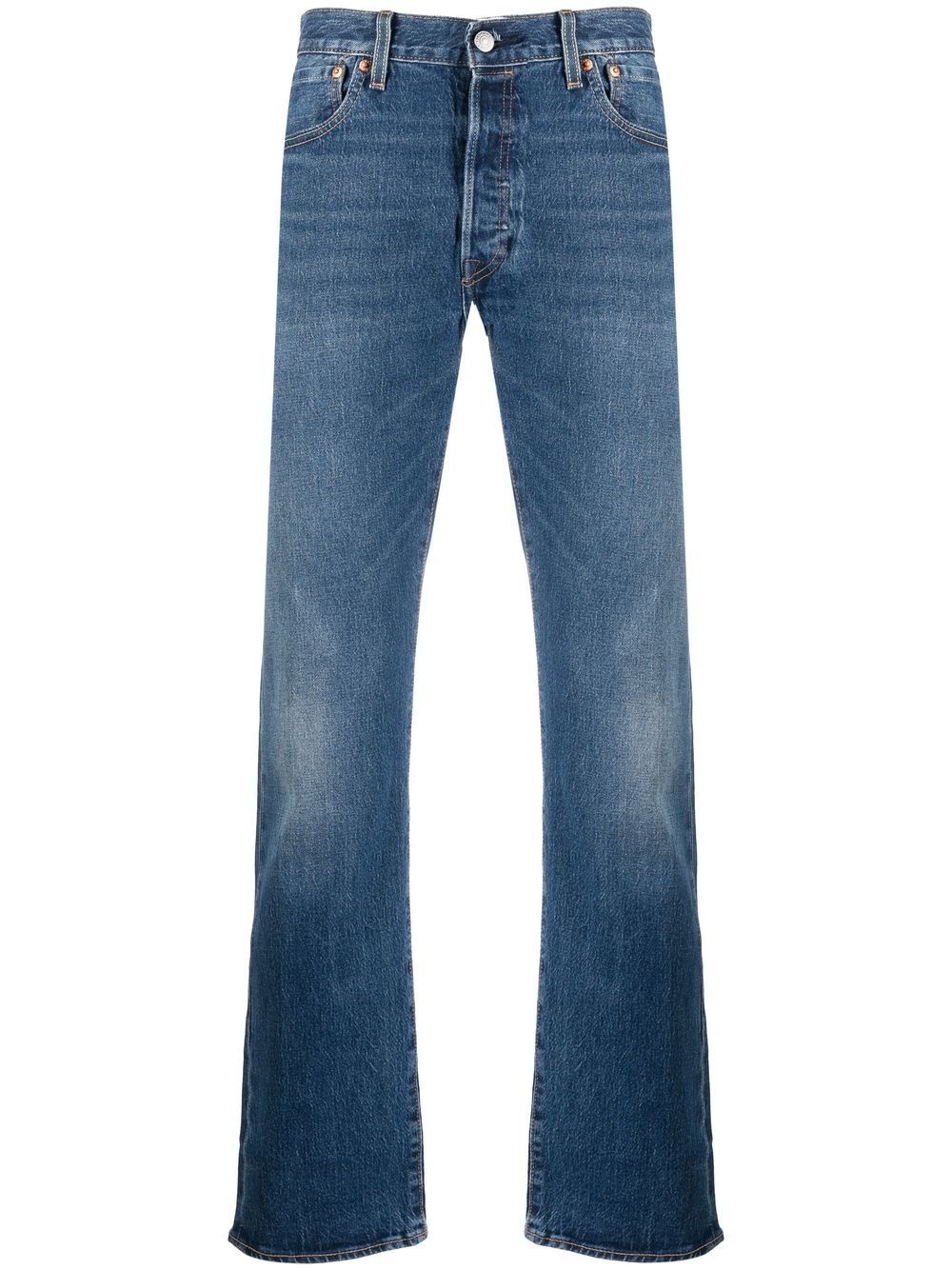 501 dark-wash straight-leg jeans - 1