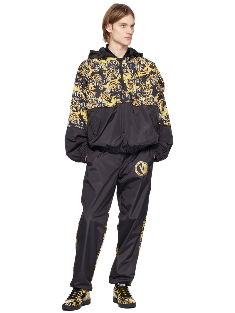 VERSACE JEANS COUTURE Black & Gold Brooklyn Sneakers outlook