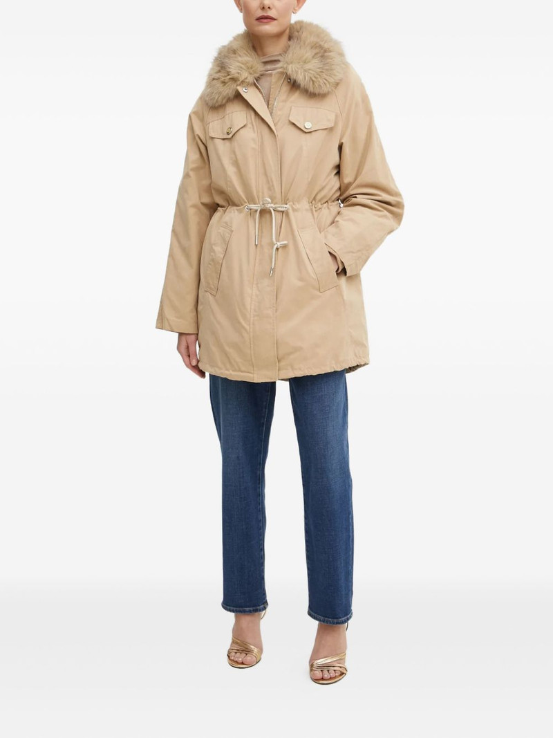 GUESS USA faux-fur collar drawstring jacket outlook