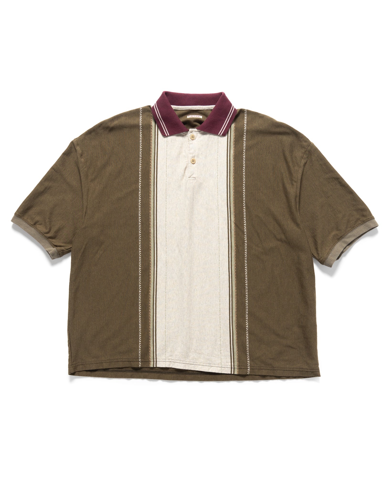 TEQUILA JACQUARD JERSEY BOX POLO BROWN - 1