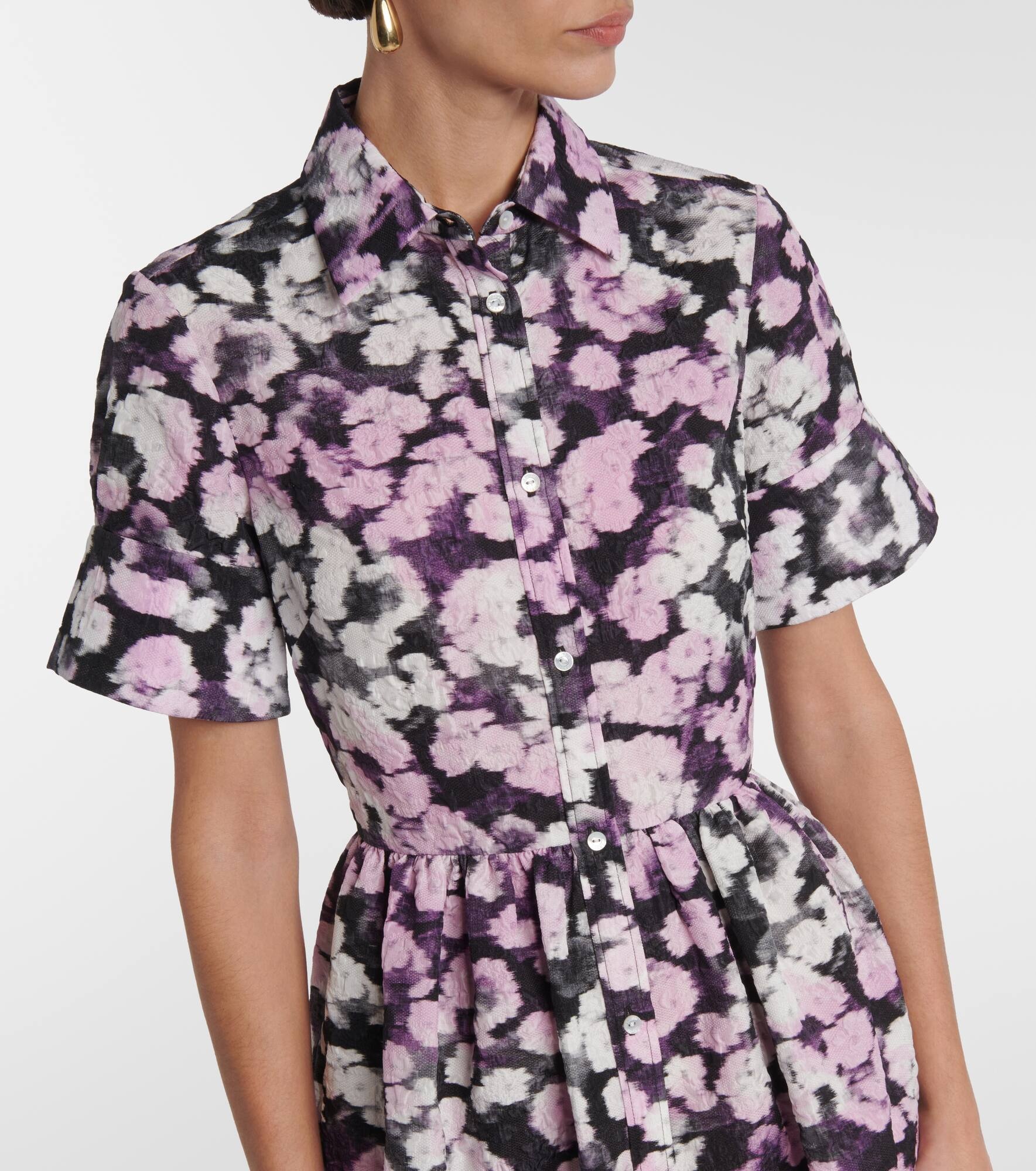 Floral shirt dress - 4