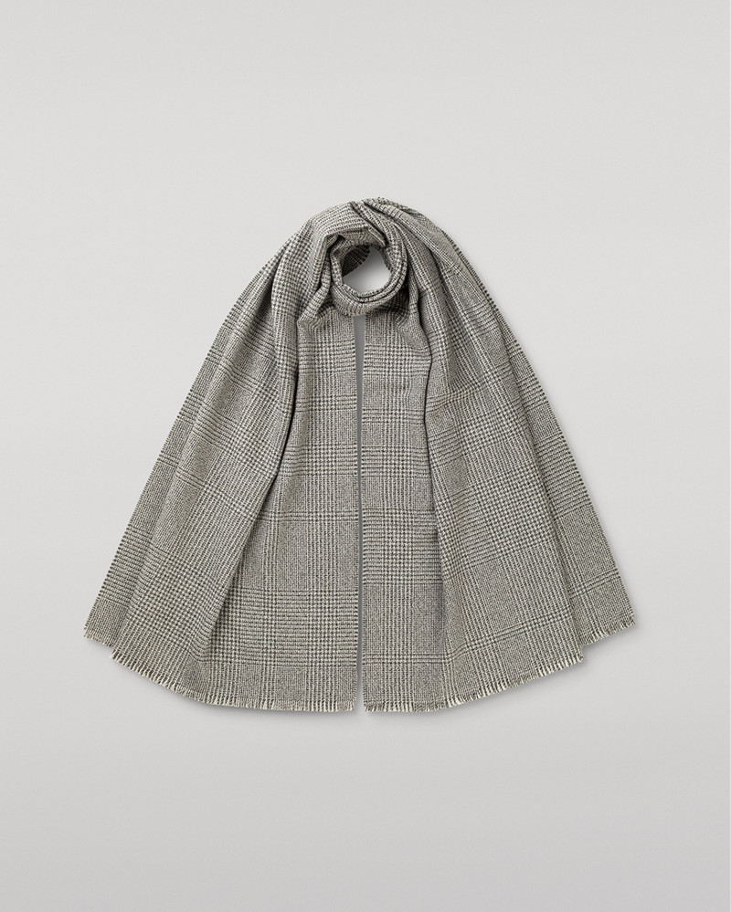 Tweed Grey Wool Scarf 1