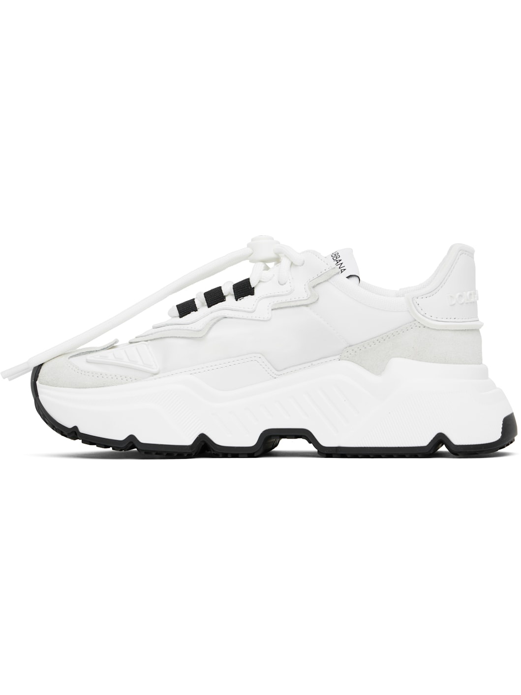 White Mixed-Material Daymaster Sneakers - 3