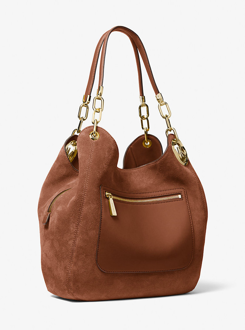 Lillie Large Suede Shoulder Bag 3