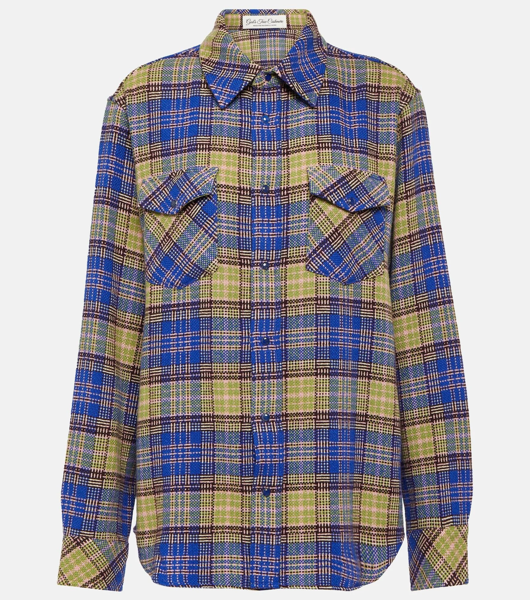 Tartan cashmere shirt - 1