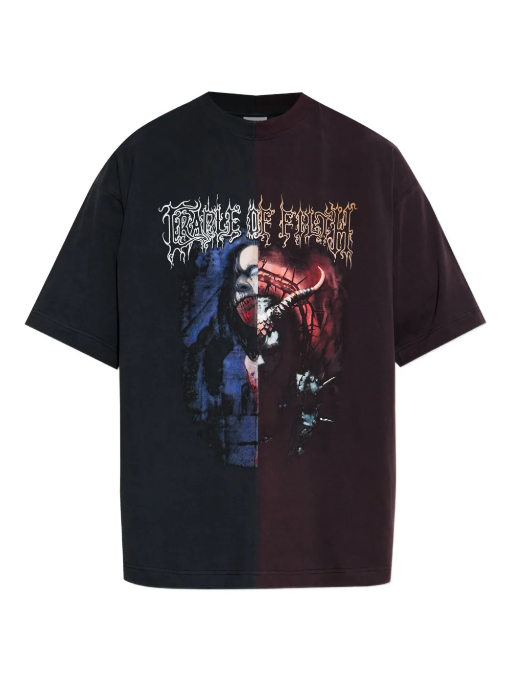VETEMENTS - Men Cradle of Filth  Cut-Up Oversized T-Shirt - 5