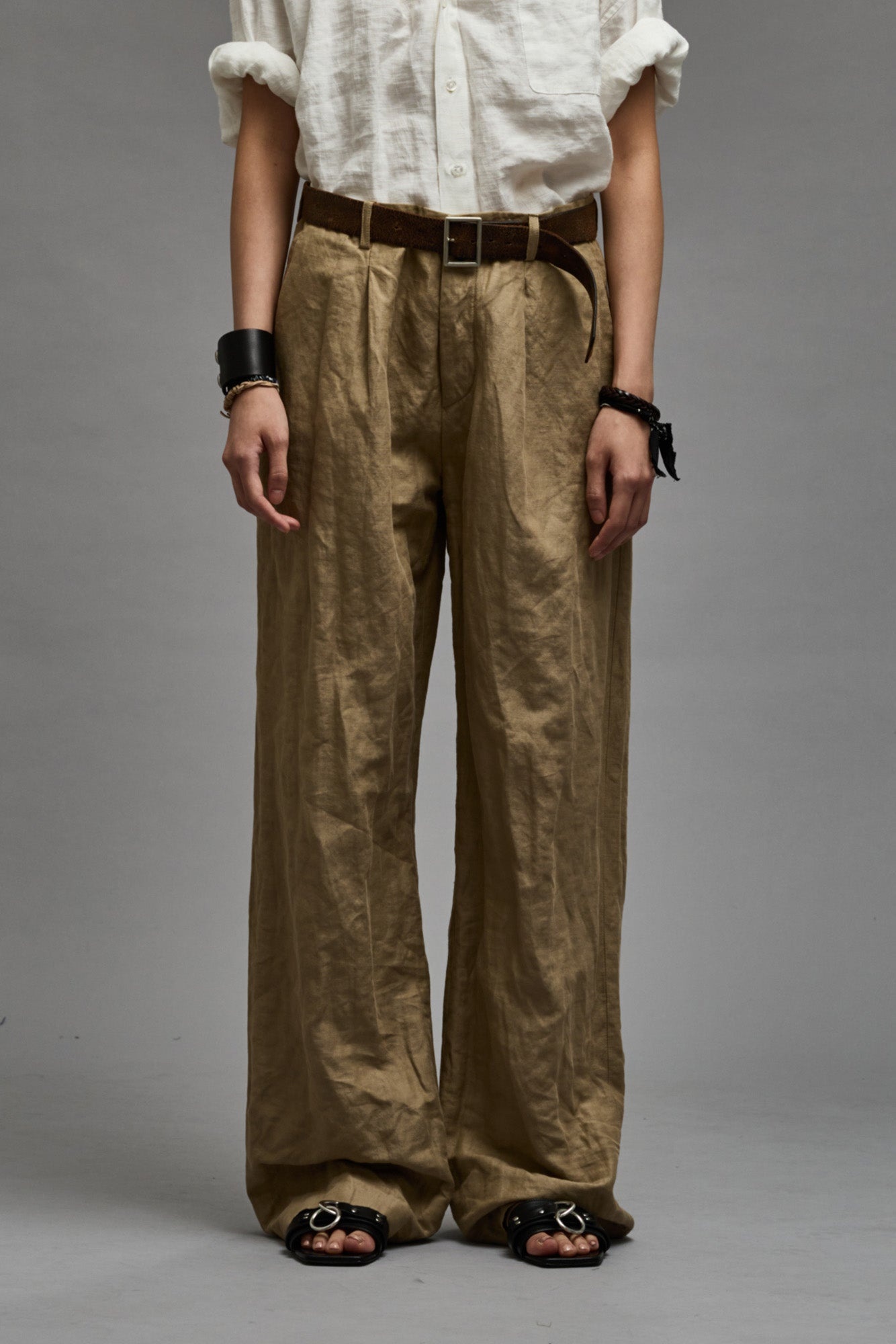 DAMON PLEATED TROUSER - KHAKI - 3