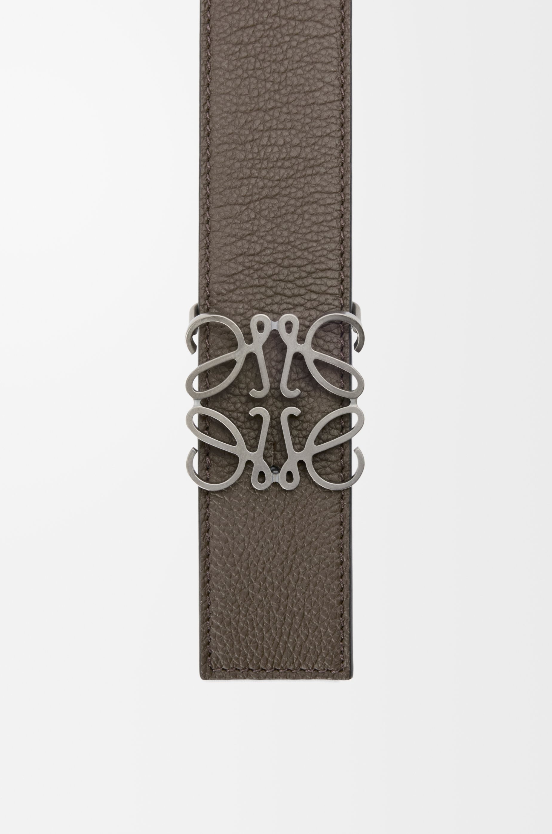 Reversible Anagram belt in soft grained calfskin and smooth calfskin - 3