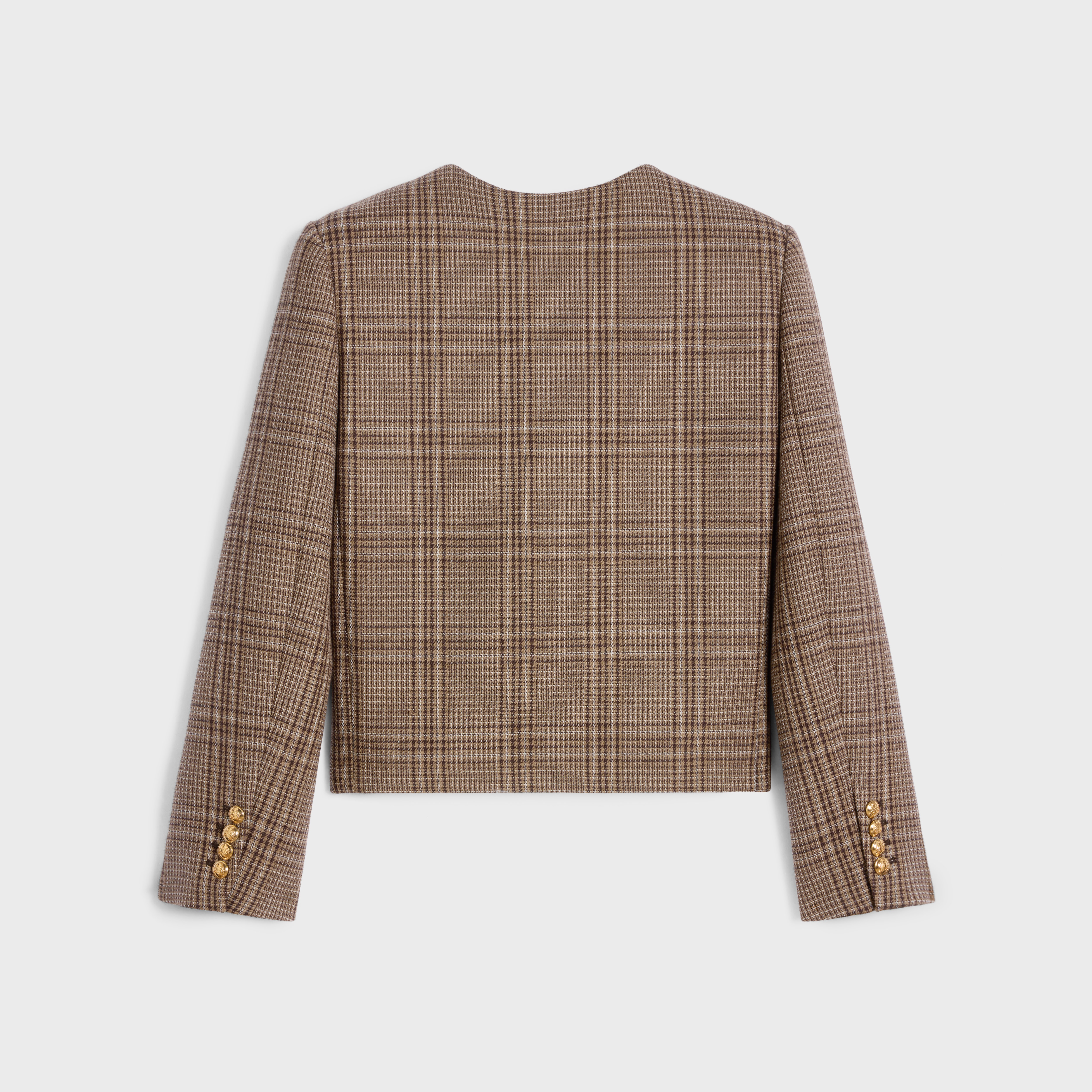 chelsea jacket in prince of wales wool - 2