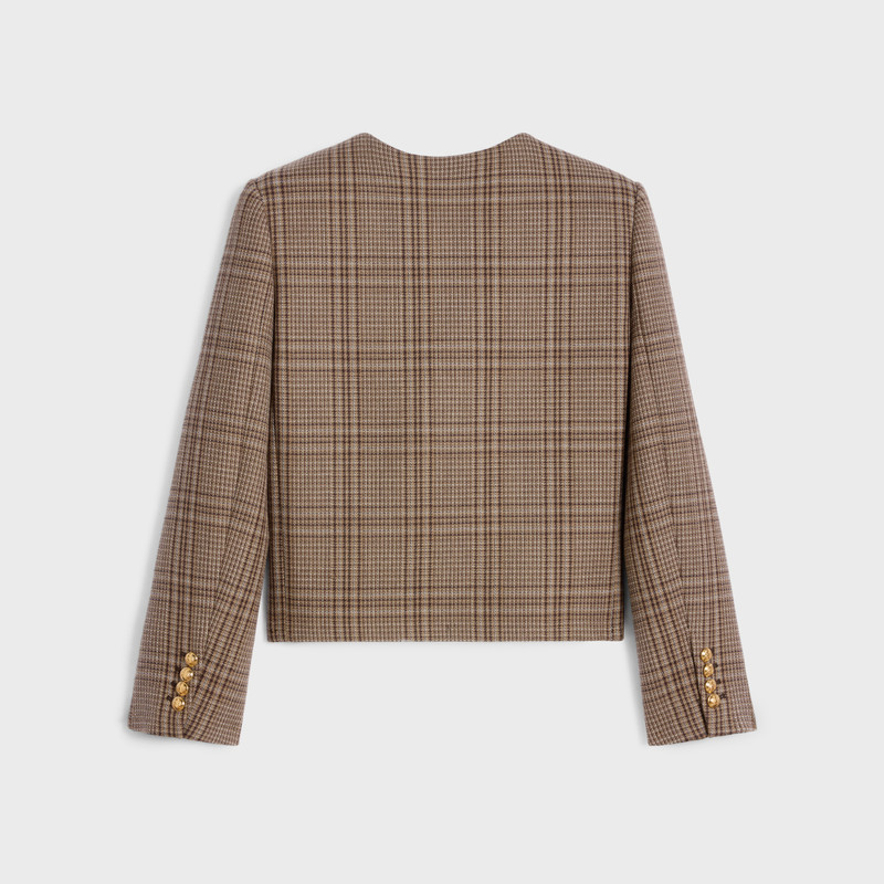 CELINE chelsea jacket in prince of wales wool outlook