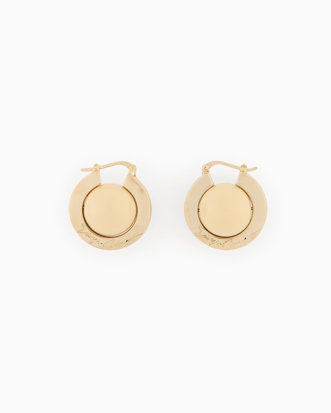 METAL EARRINGS WITH RESIN SPHERES - 1