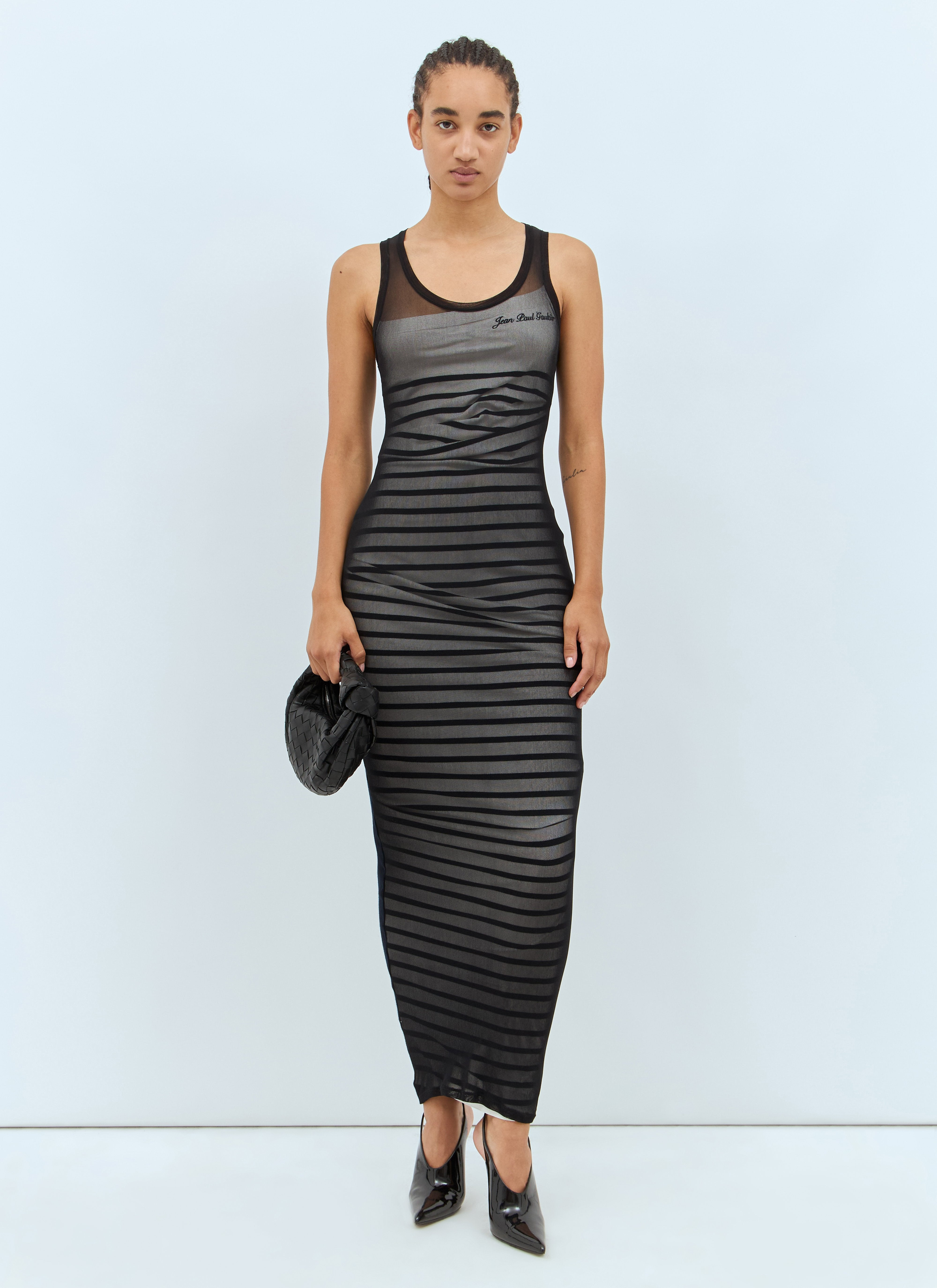Jean Paul Gaultier Women Ribbed Mariniere Maxi Dress - 4